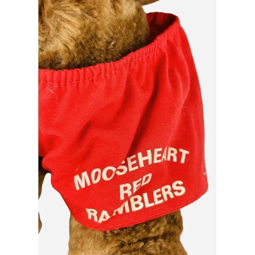 RARE Vtg 1988 Luv Bunch Moose Plush Mooseheart Red Ramblers Sunglasses Shorts
